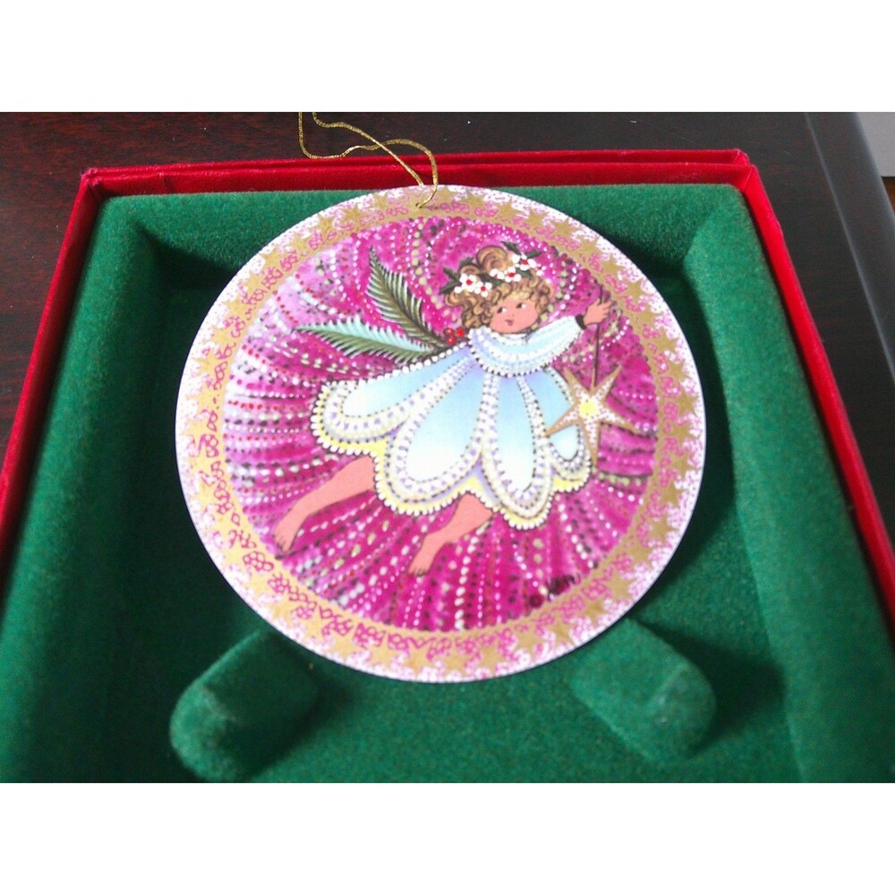 P. Buckley Moss ANGEL CHILD Porcelain Christmas Ornament 4957/5000